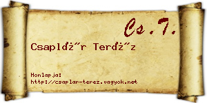 Csaplár Teréz névjegykártya